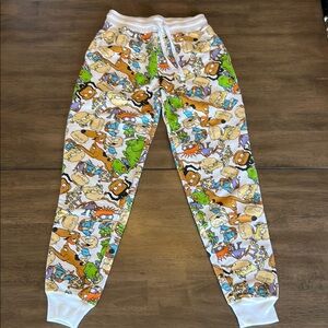 Rugrats Nickelodeon Cartoon Print Joggers - Multicolor